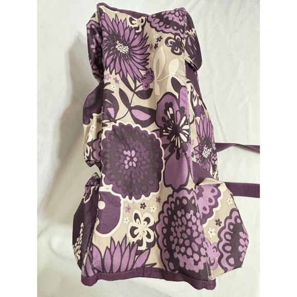 Thirty One Organizing Utility Tote 15 x 10 x 6 Pockets Plum Awesome Blossom - Picture 4 of 5